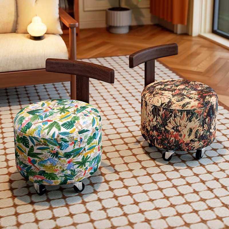 万向轮小凳子家用实木靠背小椅子客厅茶几板凳复古矮凳门口换鞋凳,模玩/动漫/周边/娃圈三坑/桌游,模型制作工具/辅料耗材,淘宝优惠券,粉丝福利购,淘宝优惠卷