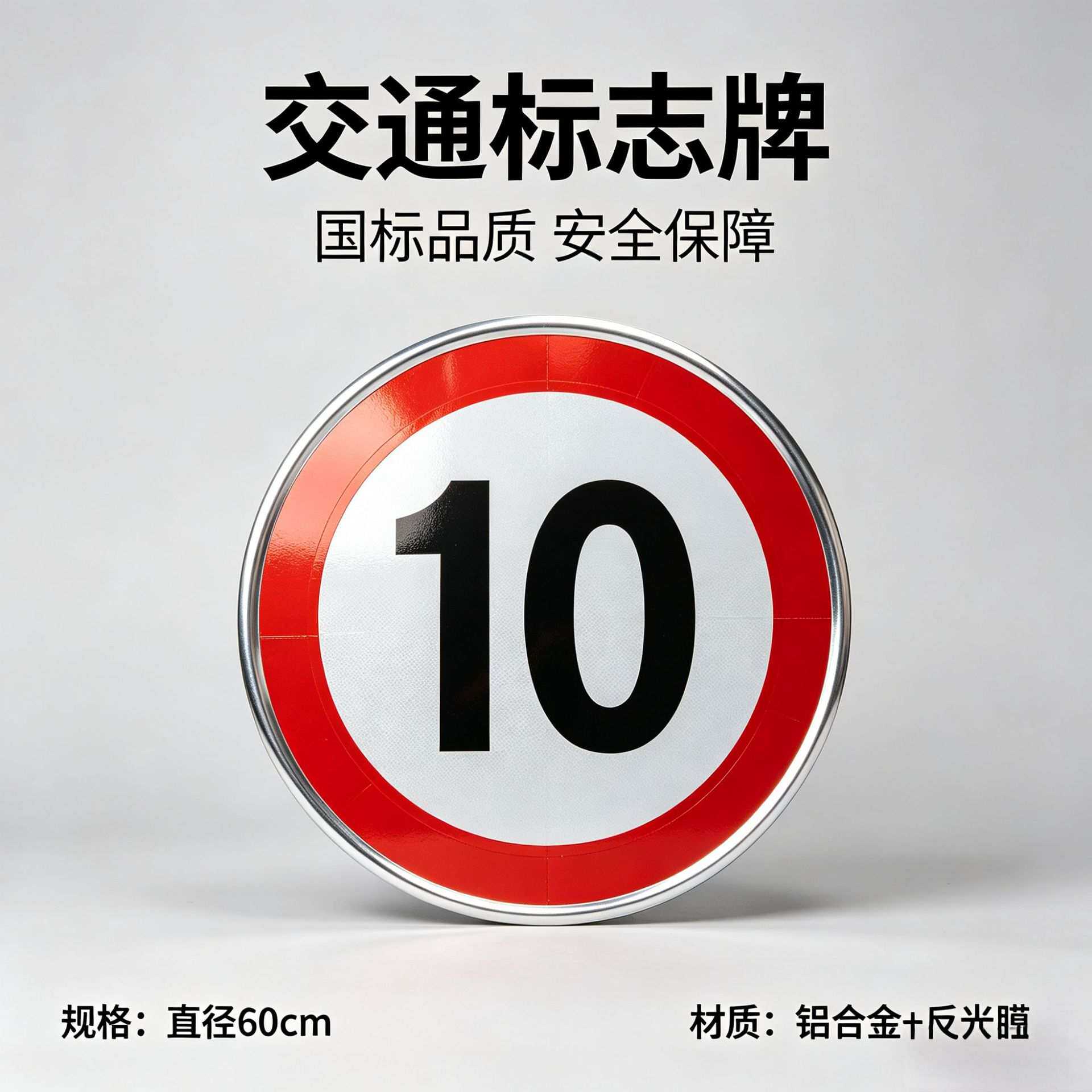 定制圆形交通标志牌标识标牌高速公路警示牌施工提示牌标识标牌