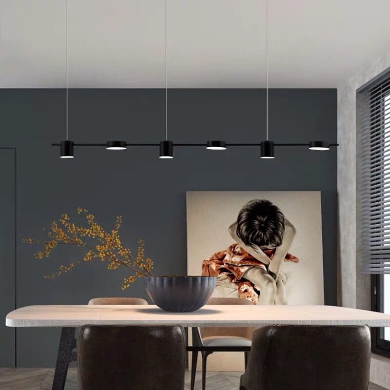 北欧灯饰餐厅ins吊灯现代创意个性书房办公室饭厅吧台长条led灯具