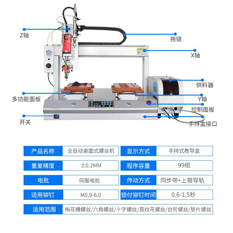 佰思特 全自动锁螺丝机 多轴式自动拧打螺丝机 自动化上螺丝设备