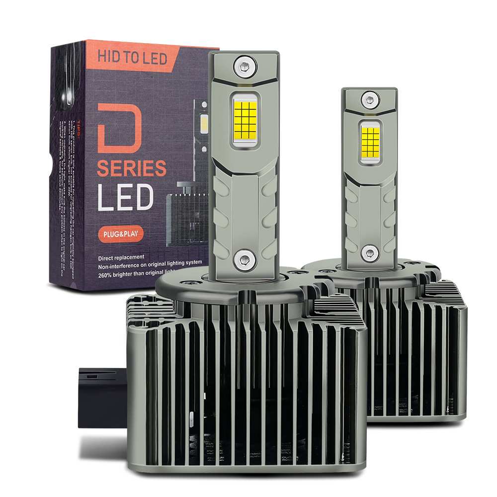 新款D系列汽车LED一体大灯大功率高亮升级大灯芯卤素灯替换LED灯