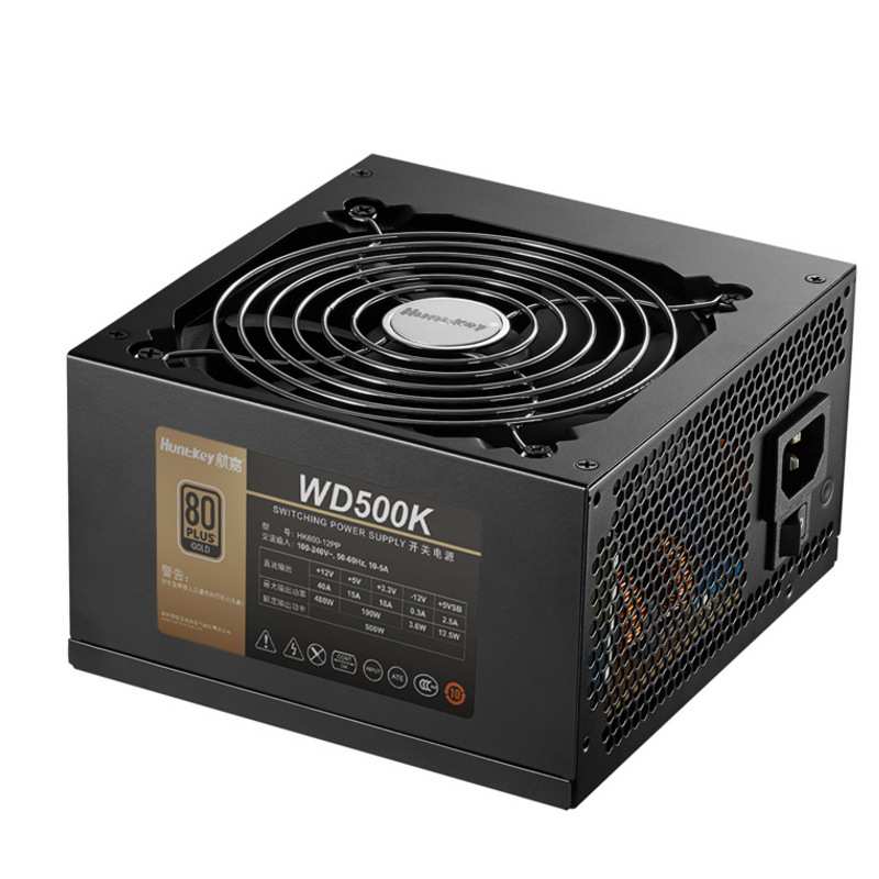航嘉 WD500K 额定500W台式机机箱电源静音支持背线机箱80PLUS电源