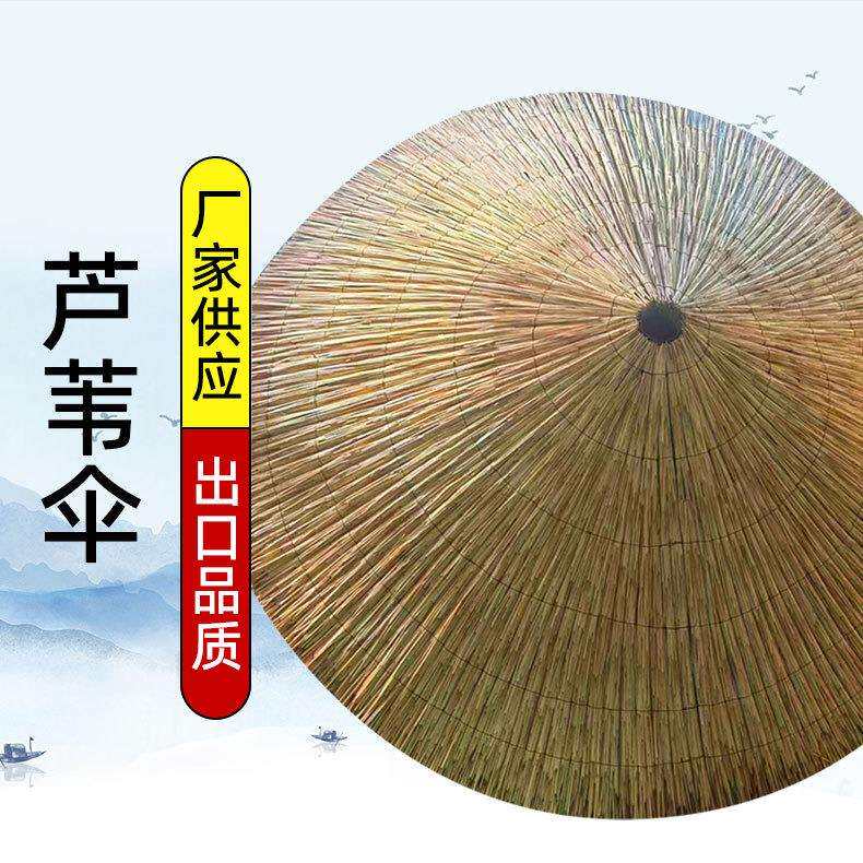 茅草伞蘑菇伞户外稻草伞沙滩伞防晒防雨景观休闲农家芦苇伞遮阳伞