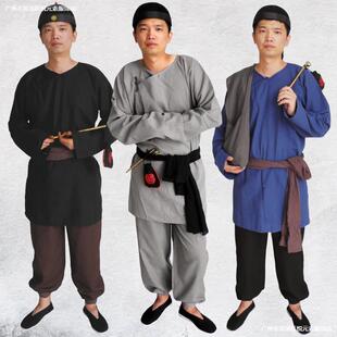 清末民初服装民国时期农民演出服晚清农村衣服百姓古装清朝表演装