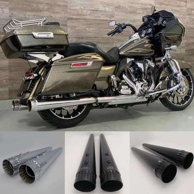 新品哈雷路王改装排气管 街道滑翔旅行者CFR浑厚低沉复古尾段炸街
