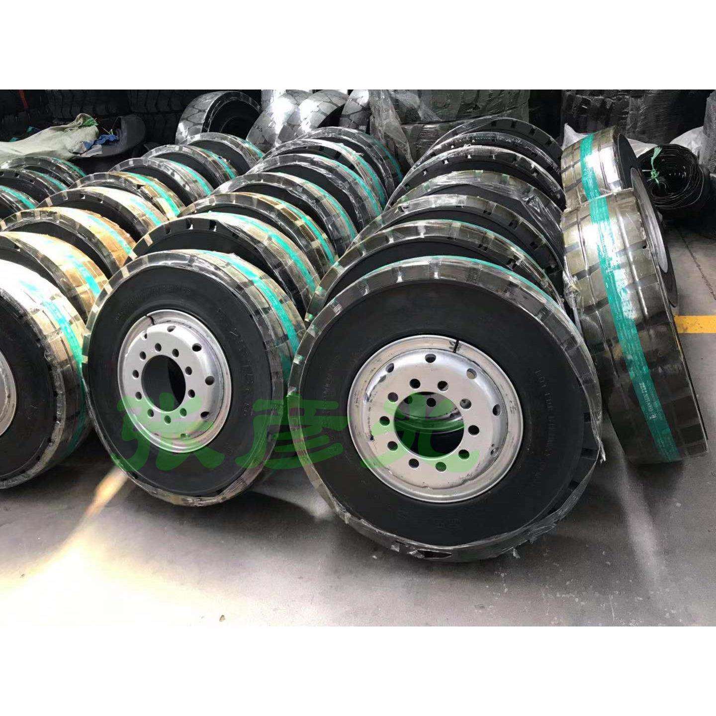 加工拖车车轴拖车实心轮胎机场轮胎隧道拖车轮胎衬切台实心轮胎