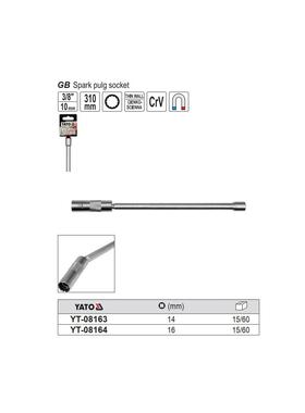 易尔拓火花塞套筒 3/8“磁性加长万向火花塞套筒YT-08163YT-08164