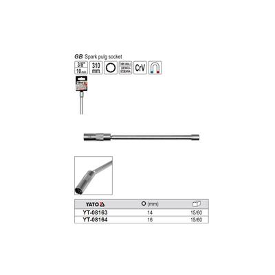 易尔拓火花塞套筒 3/8“磁性加长万向火花塞套筒YT-08163YT-08164
