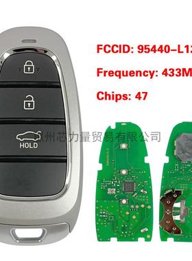 适用于现代索纳塔3键智能遥控钥匙 95440-L1200 433MHz 47chip