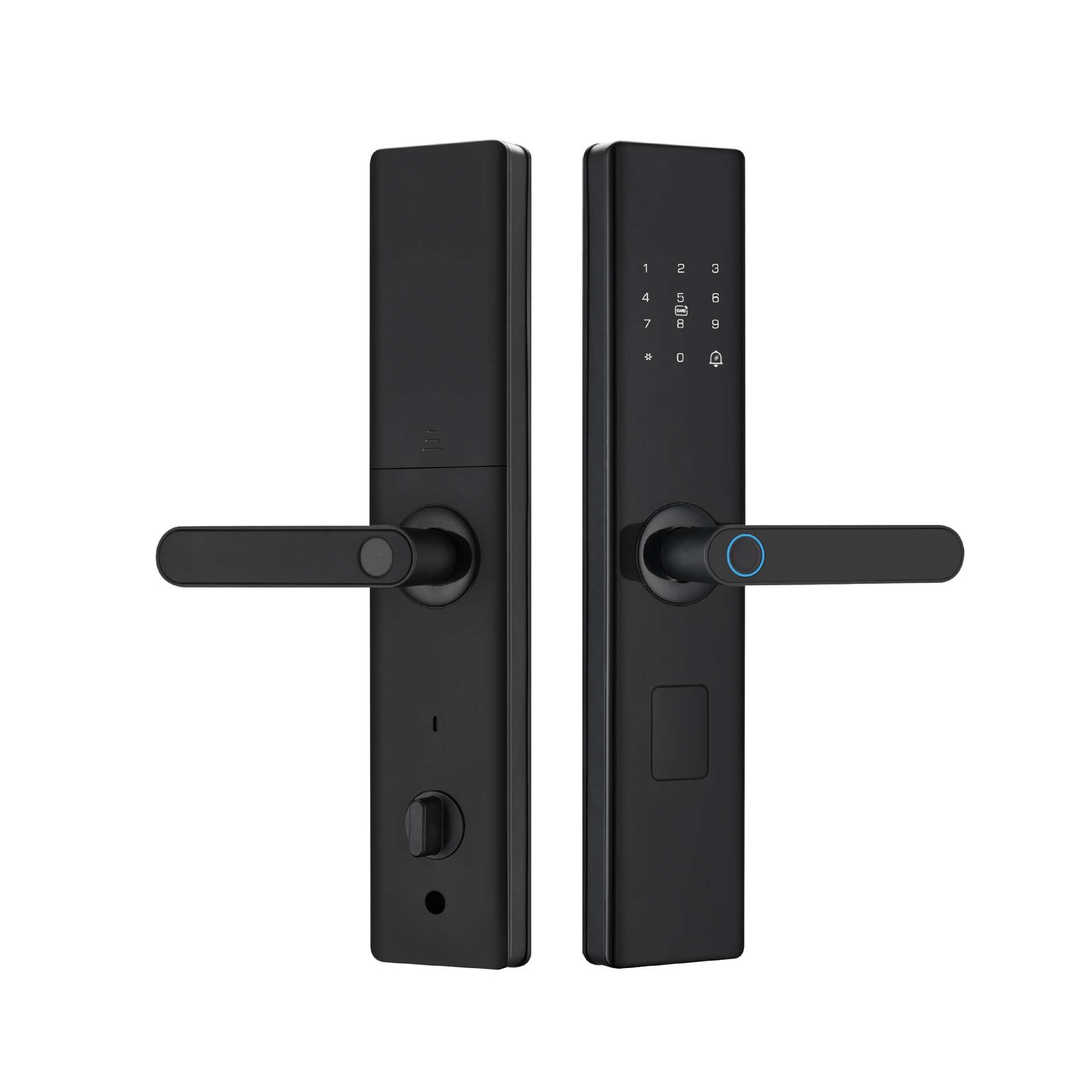 跨境智能门锁密码刷卡家用防盗门大门远程带监控电子3D人脸指纹锁