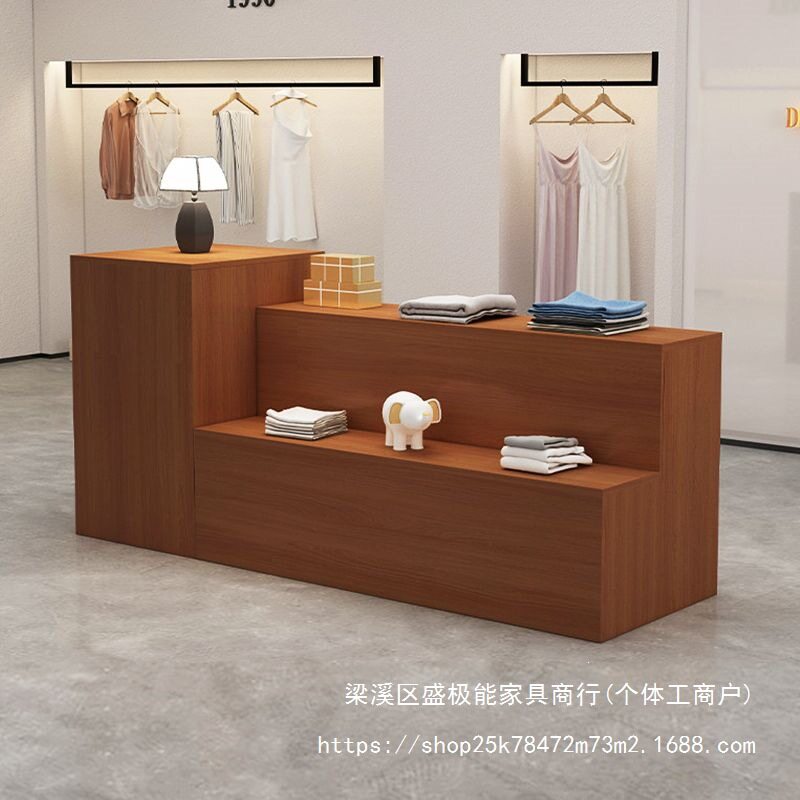 服装店展示柜中岛桌长条展示桌陈列柜女装店流水台新款中岛展示台
