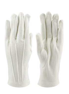 汉盾  HD-GP5507 涤纶18g 背三筋白色礼仪手套