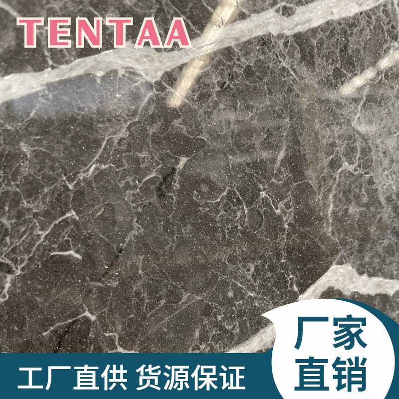 天然大理石意大利灰网纹轻奢地板波打线过门石门槛石酒店前台面