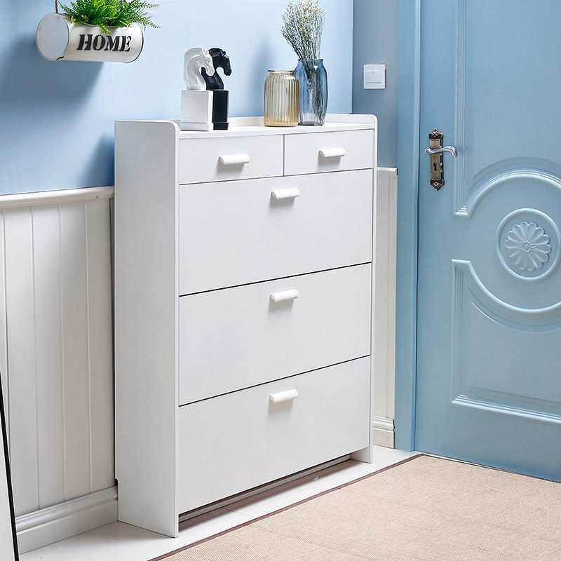 超薄翻斗鞋柜窄白色家用门口简约现代门厅柜玄关进门防尘简易鞋架