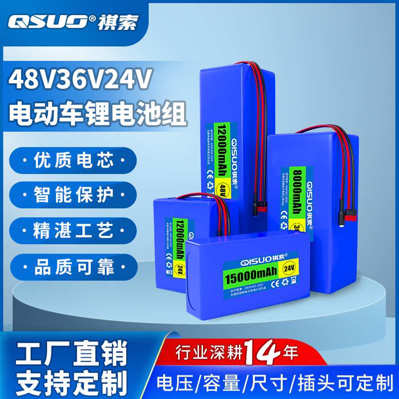 锂电池组24V36V48V20AH大容量户外设备路灯工厂专业定制锂电池