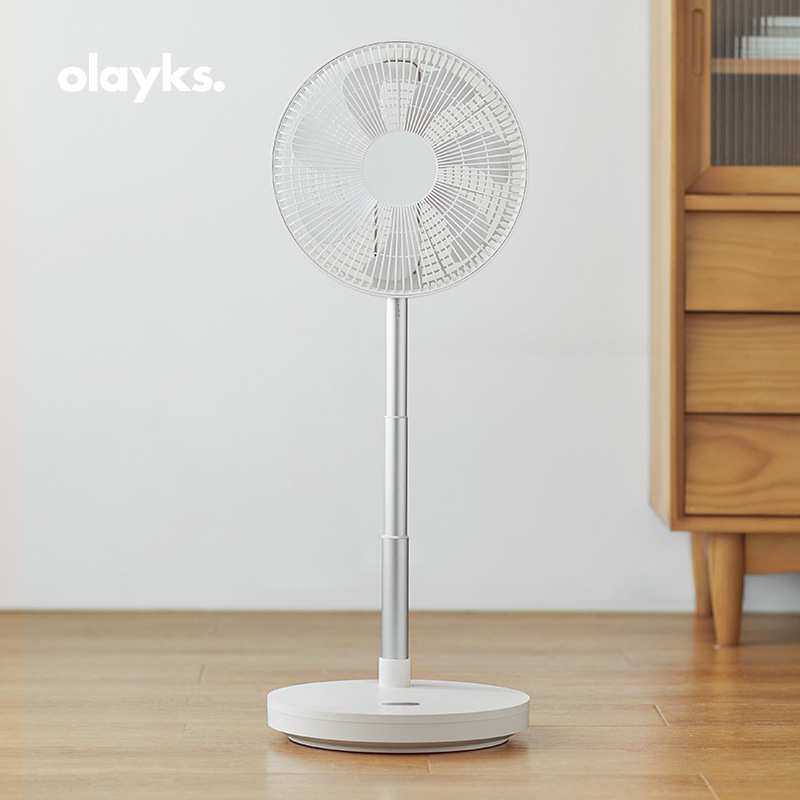 olayks欧莱克折叠落地电风扇台式家用伸缩立式大风力空气循环扇