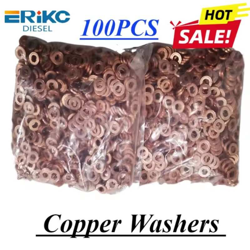 100pcs 油嘴铜片 喷嘴铜垫 7*15 厚度 1.0 1.5 2.0 2.5 3.0mm