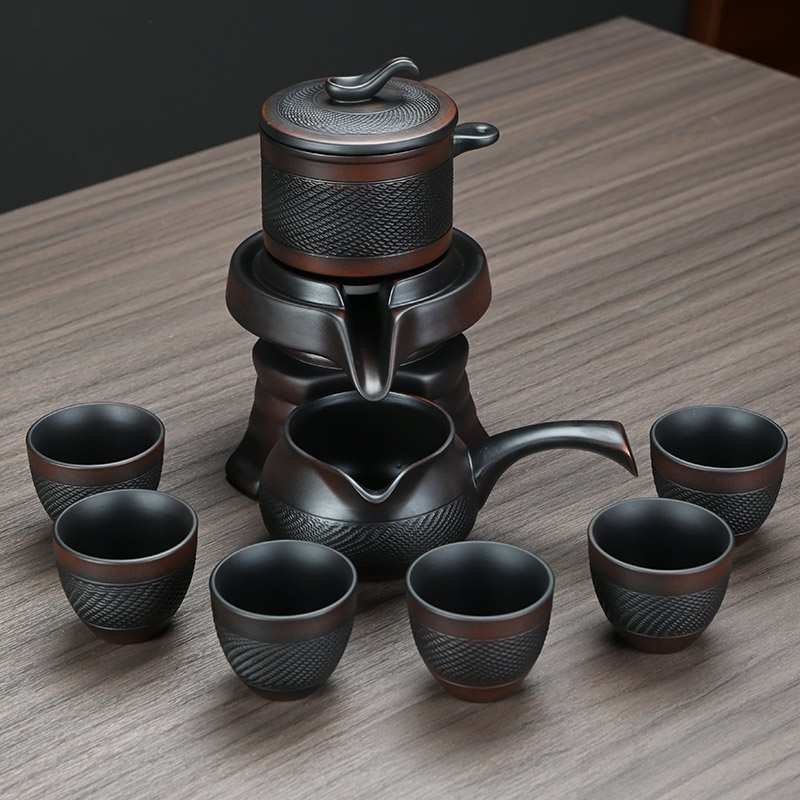?石磨茶具套装新款家用懒人紫砂自动泡茶壶泡茶器茶