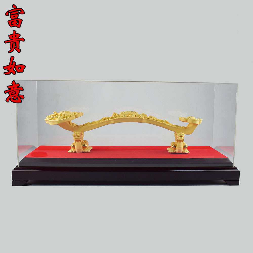 绒沙金如意摆件礼品乔迁家居客厅电视酒柜玄关博古架装工艺品镀金