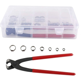 HYDDNice 70Pcs 7-21mm 304 Stainless Steel Single Ear Hose Cl