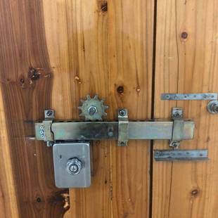 大门双开木门锁拉手大齿轮齿条锁门木门锁防盗锁老式关锁大门富贵