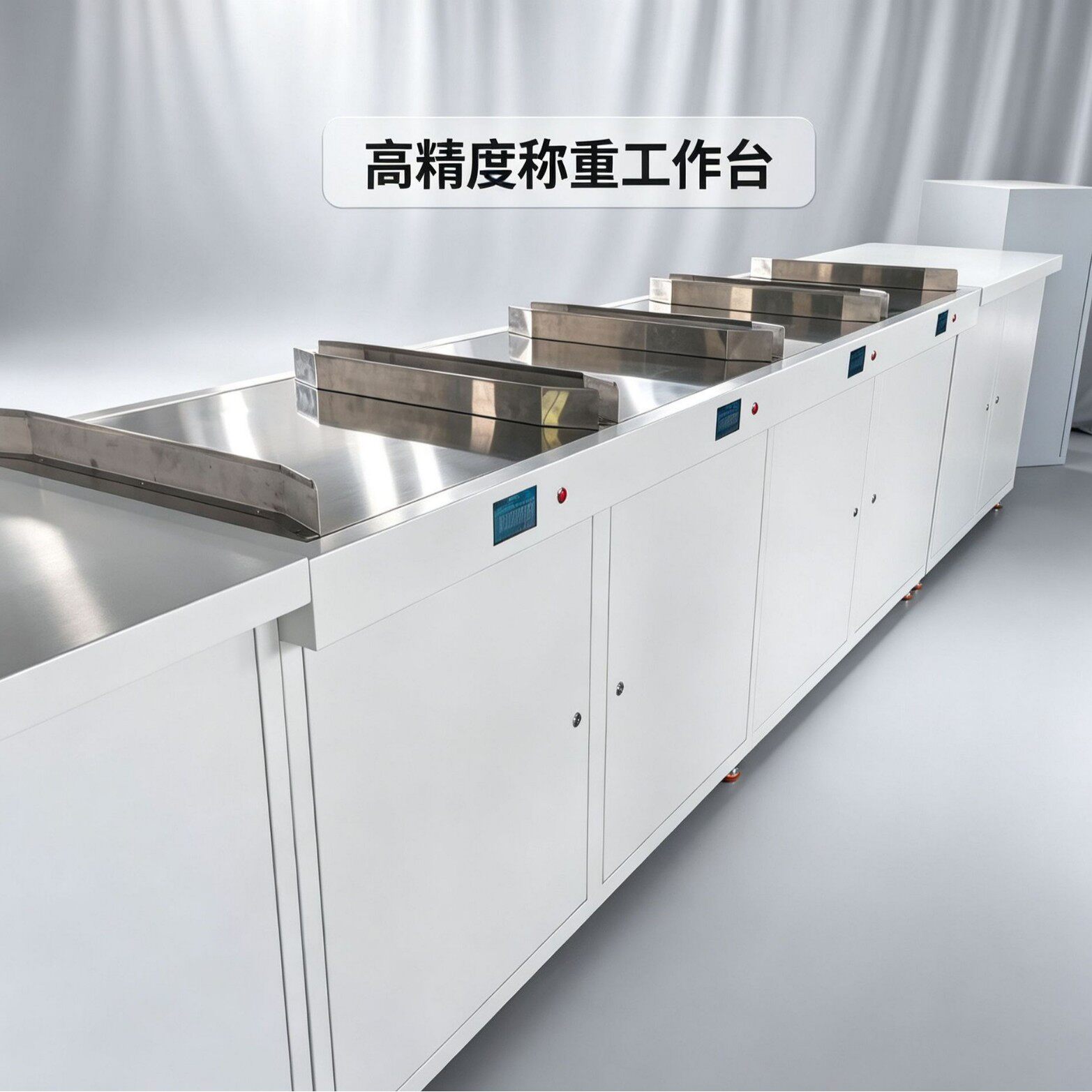 多功能称重工作台仓储快递扫码称重一体台车间流水线称重平台