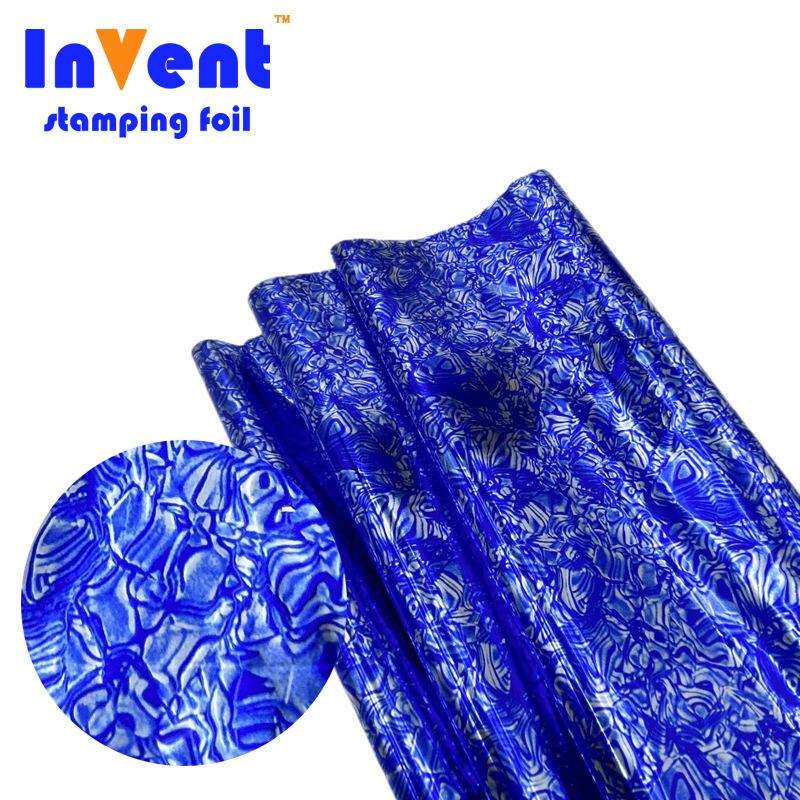 12u75CM兰小花布料烫金纸花膜服装纺织水洗丝印烫金浆膜印箔