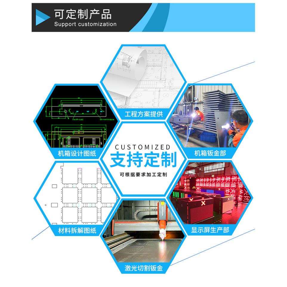 厂家可变信息屏 室外安全指示交通诱导条屏 户外P8全彩交通显示屏