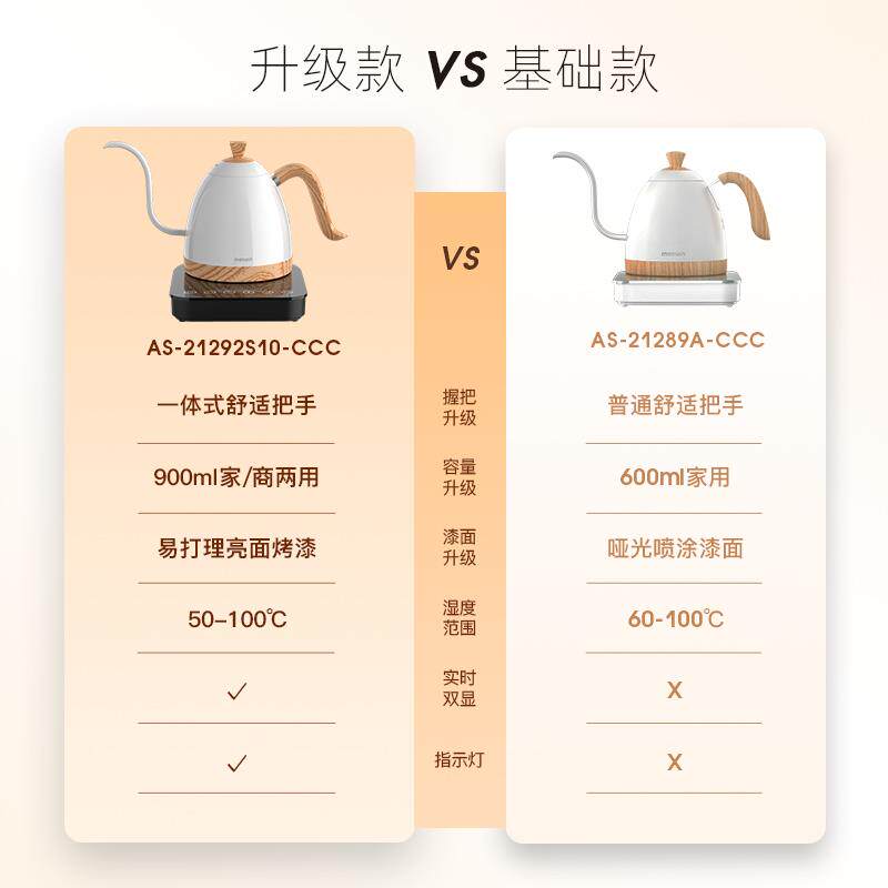 maxwin智能控温手冲咖啡壶不锈钢家用细口长嘴壶电热水壶温控B壶