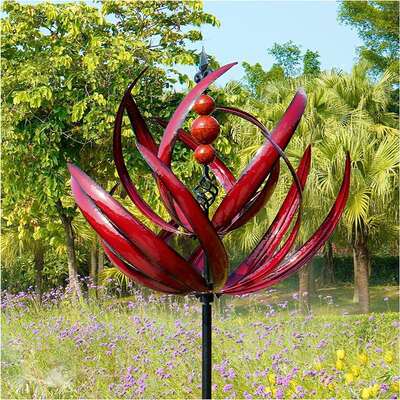 哈洛风旋转器园艺地插铁艺风车花园Harlow Wind Spinner Rotator
