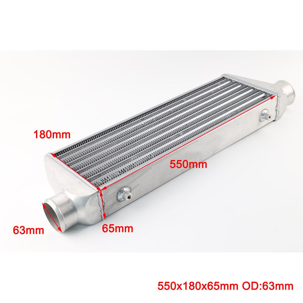 汽车改装 中冷器通用550x180x65MM铝制管式进气涡轮冷却散热器