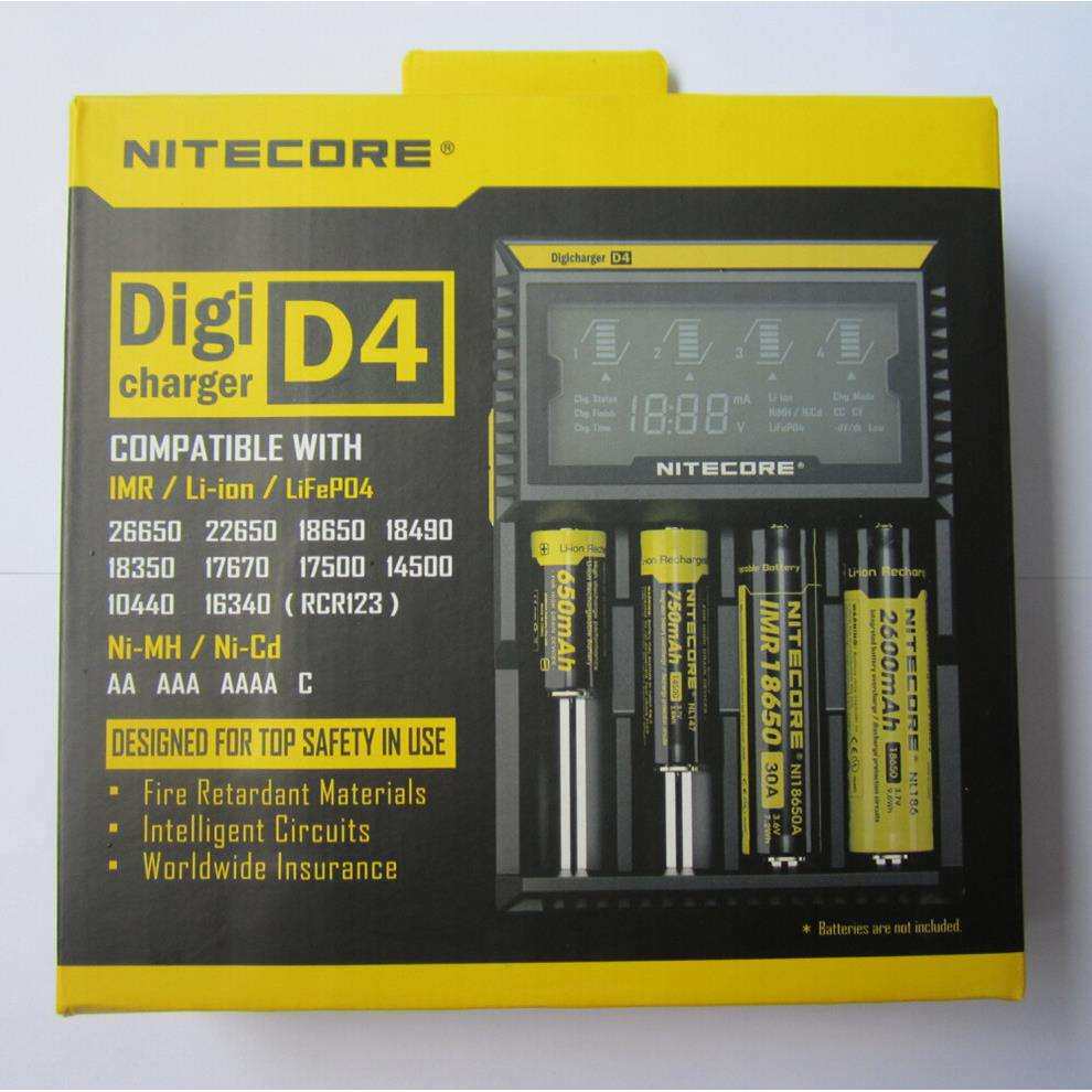 NITECORE奈特科尔 D4 液晶显示充电器18650 26500充电器
