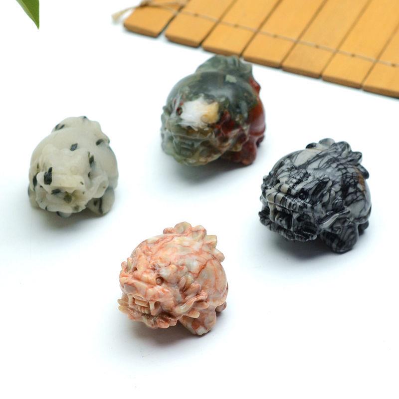 天然水晶龙龟摆件 6厘米雕刻龙龟微景观 家居 装饰 摆饰