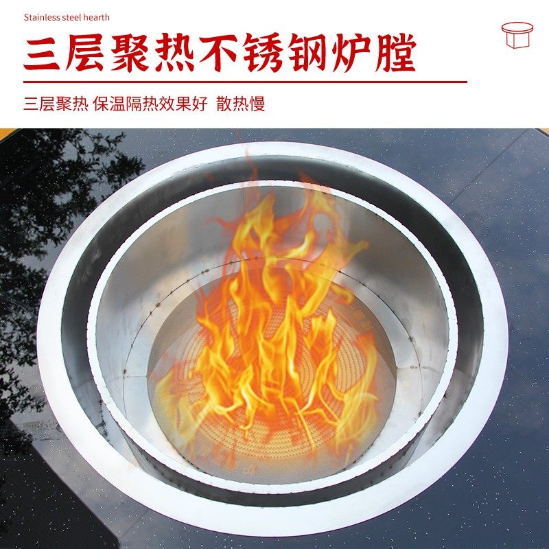 东北铁锅炖竈台桌烧电柴火鸡地锅鸡竈台电陶炉商用大锅台电磁炉