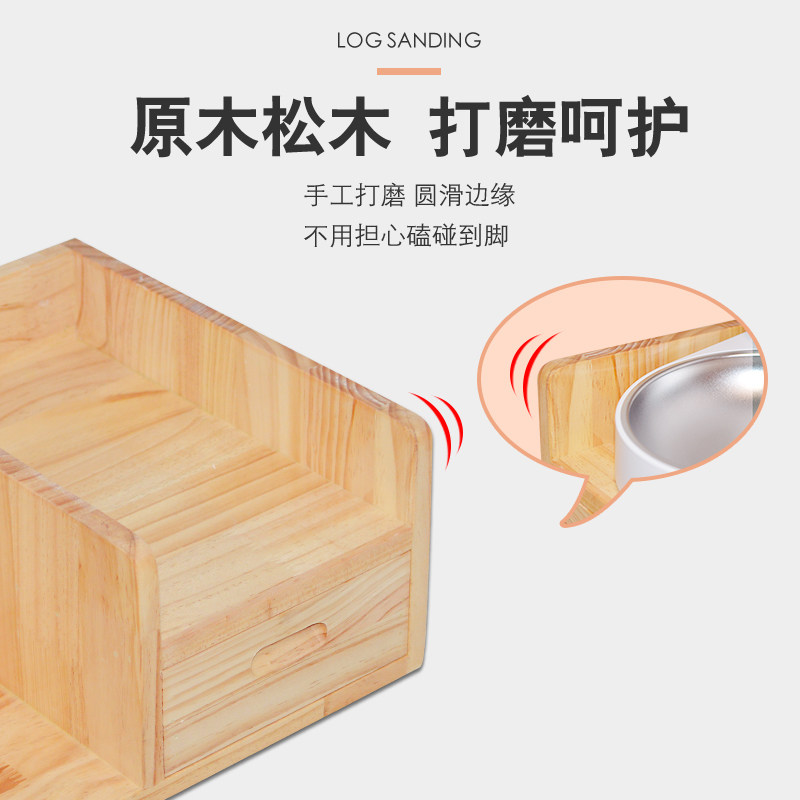 霍曼架能喂食器三咪饮水机组合实木架子猫代狗餐桌垫高支智增高台