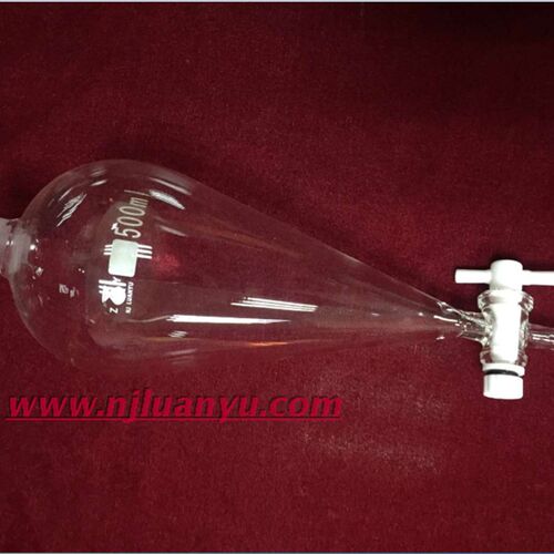 F4塞梨形分液漏斗 玻璃漏斗 具四氟活塞 实验玻璃器皿50ml-1000ml