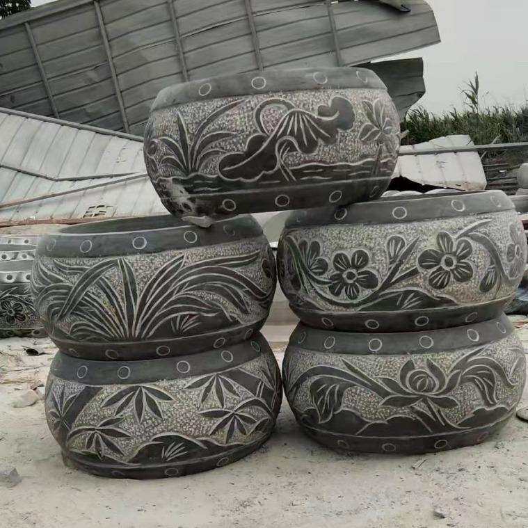石柱墩天然青石墩子底座花岗岩木柱脚实心柱顶石空心柱子皮柱础石