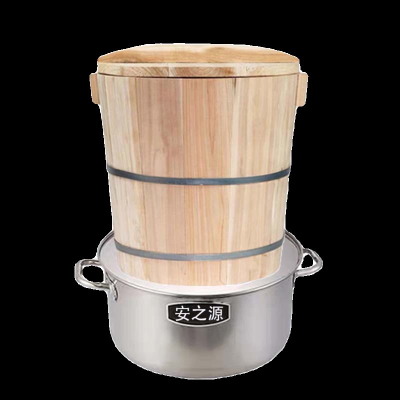 蒸饭木桶商品大号饭团贵州糥米饭摆摊蒸桶木甑子燃气蒸锅套装家用
