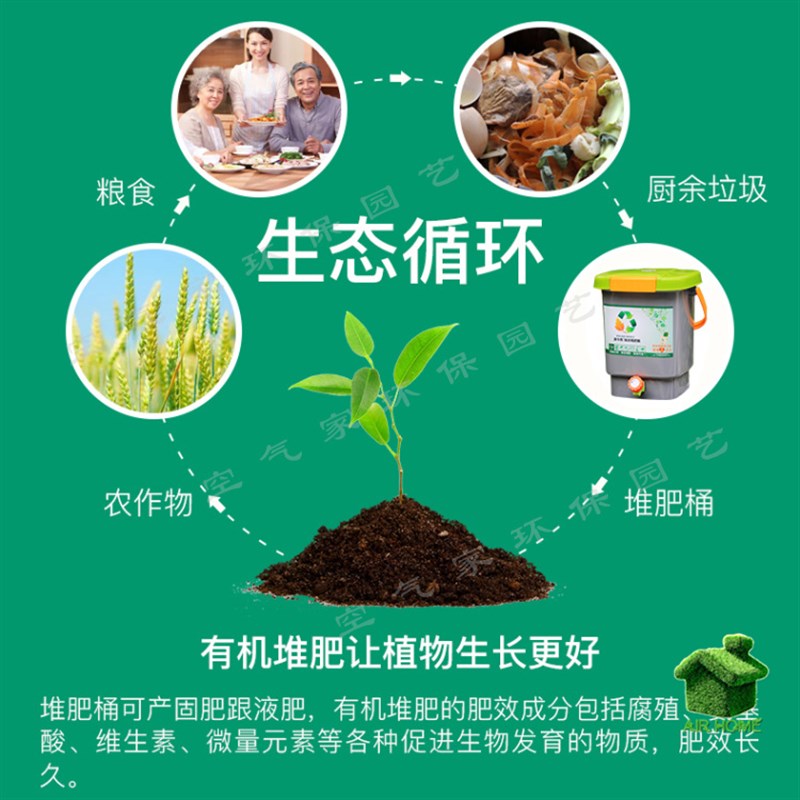 厨余垃圾堆肥桶沤肥桶箱垃圾分类有机EM发酵菌家用庭院自制