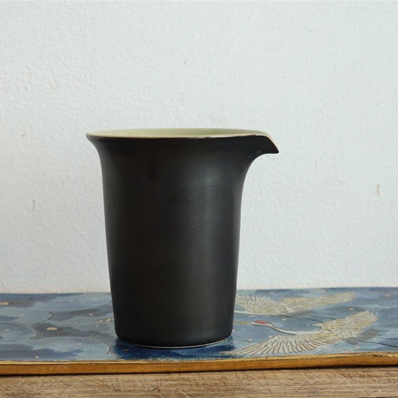 隐山堂 禅定公道杯 黑釉匀杯 开片分茶器茶海功夫茶具