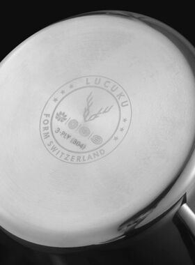 LUCUKU 304不锈钢油炸炉迷你家用省油小锅通炸天妇罗电磁锅子用