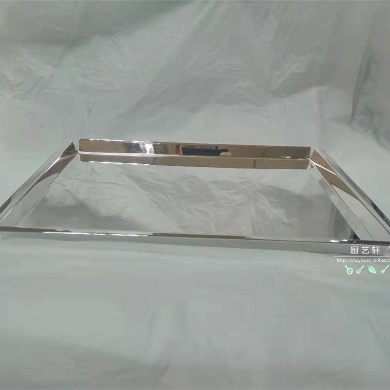 精品304不锈钢托盘镀银餐盘下午茶盘果盘星级酒店餐具点心盘碟