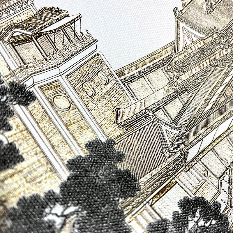 3D浮雕肌理画打印画绘来图定制立体防油画UV笔触装饰画麻亚喷芯