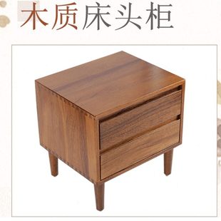 全实木床头柜卧室家用储物柜现代简约床边收纳整装床头柜
