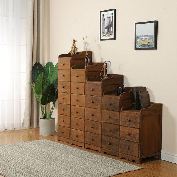 实木斗柜窄夹缝边角收纳储物小柜子民宿客厅卧室创意小柜子床头柜,住宅家具,斗柜,淘宝优惠券,粉丝福利购,淘宝优惠卷