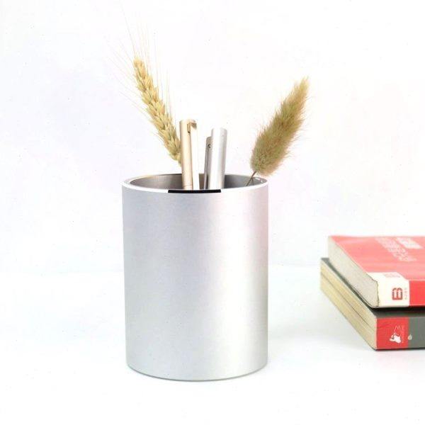 商务办公金铝合金礼品笔筒创意圆形笔筒精致属笔筒学生桌上收纳,节庆用品/礼品,笔筒,淘宝优惠券,粉丝福利购,淘宝优惠卷