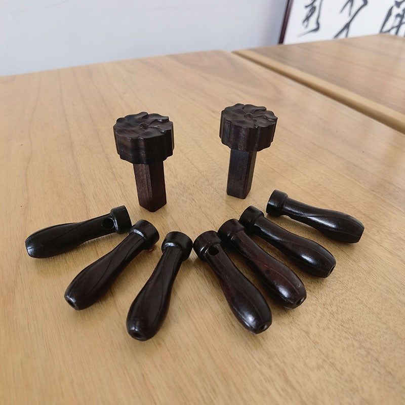 大叶紫檀古琴琴轸雁足好拧不打滑送绒扣古琴通用演奏琴用