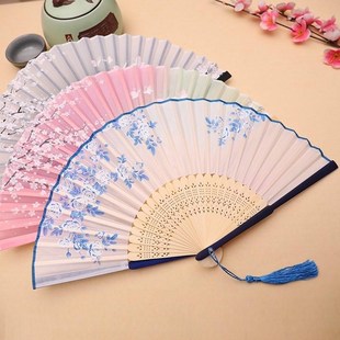 可折叠小孩子儿童扇子古风公主女童女扇子舞蹈个普通好看女孩女