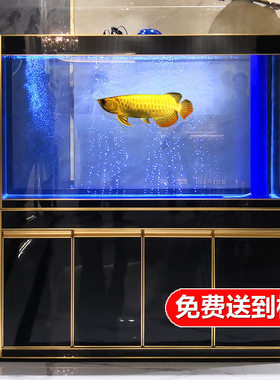 超白生态鱼缸水族箱玻璃中型长方形客厅家用1.2米下过滤大型定 制