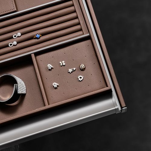 衣柜拉篮衣帽间首饰盒抽屉皮革抽拉式裤架格子抽内衣阻尼五金